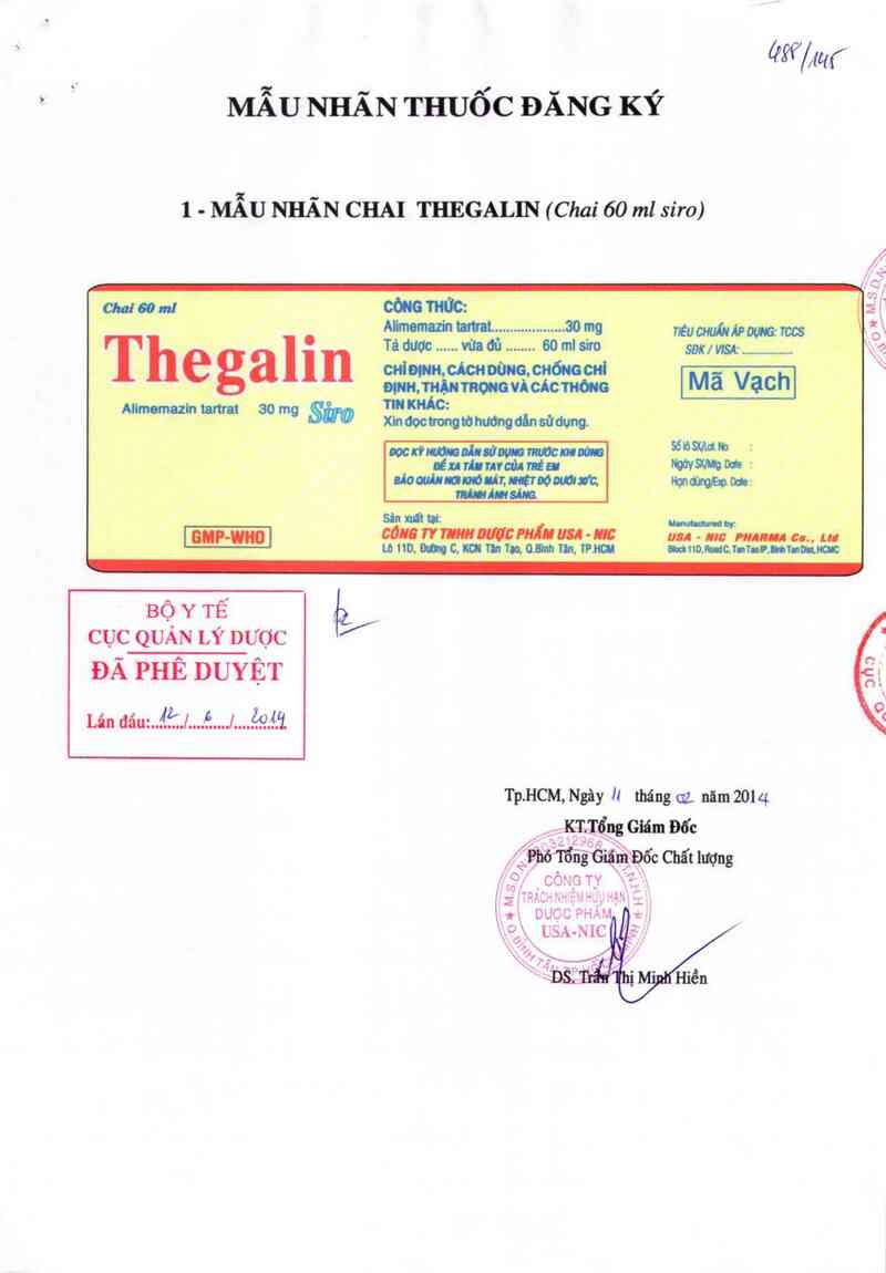 thông tin, cách dùng, giá thuốc Thegalin - ảnh 0