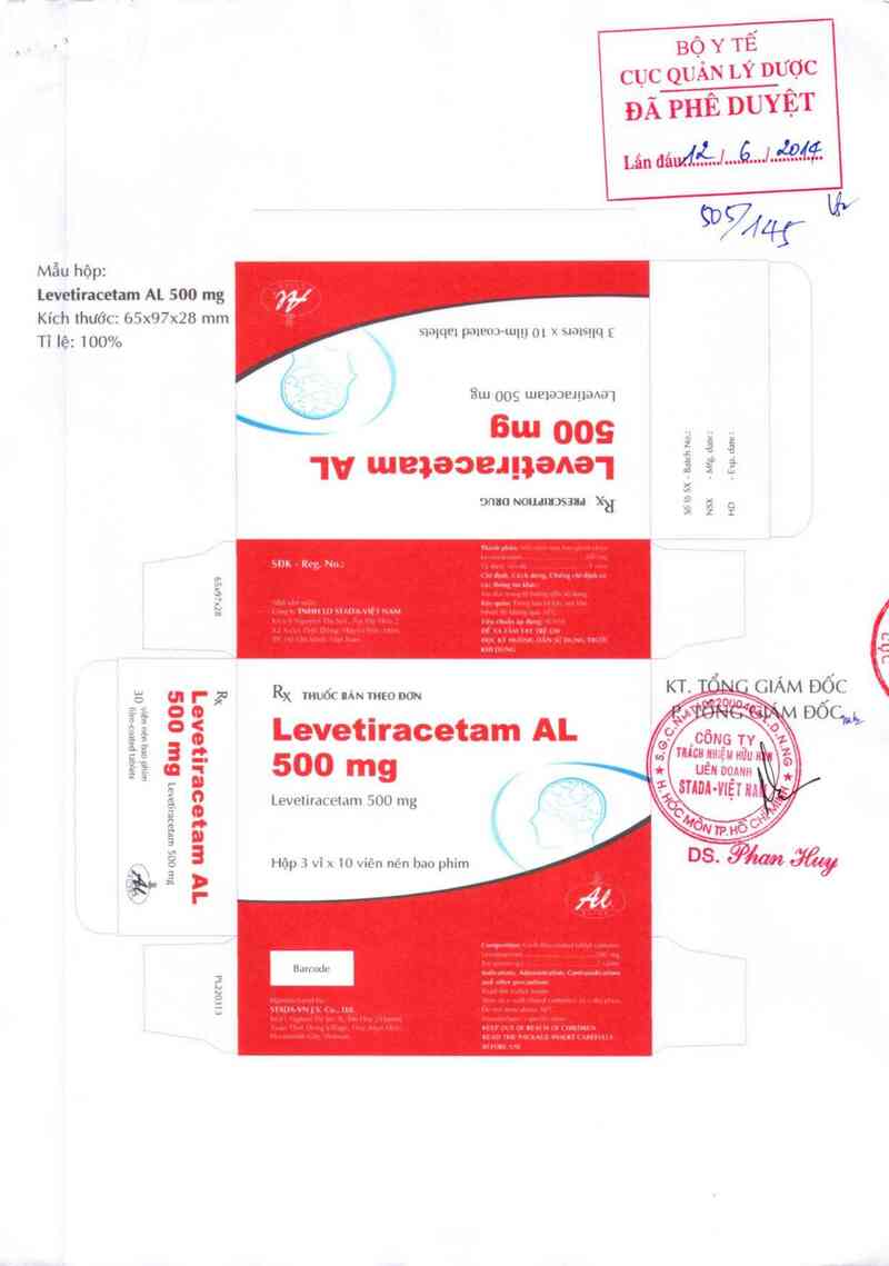 thông tin, cách dùng, giá thuốc Levetiracetam AL 500mg - ảnh 0