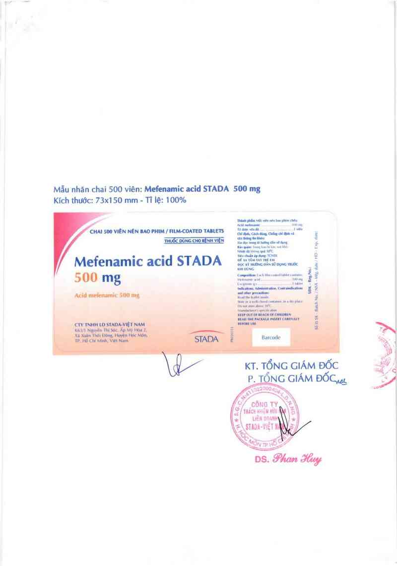 thông tin, cách dùng, giá thuốc Mefenamic acid Stada 500mg - ảnh 2