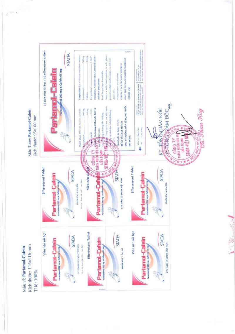 thông tin, cách dùng, giá thuốc Partamol-Cafein - ảnh 3