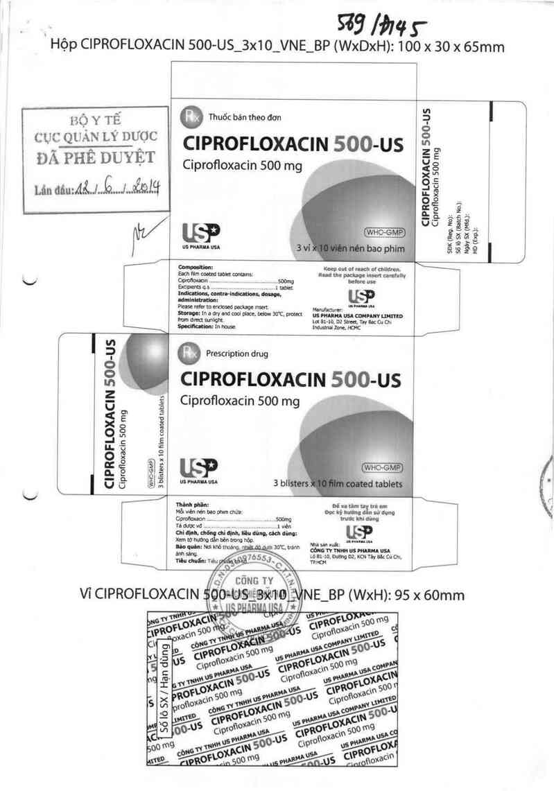 thông tin, cách dùng, giá thuốc Ciprofloxacin 500-US - ảnh 0