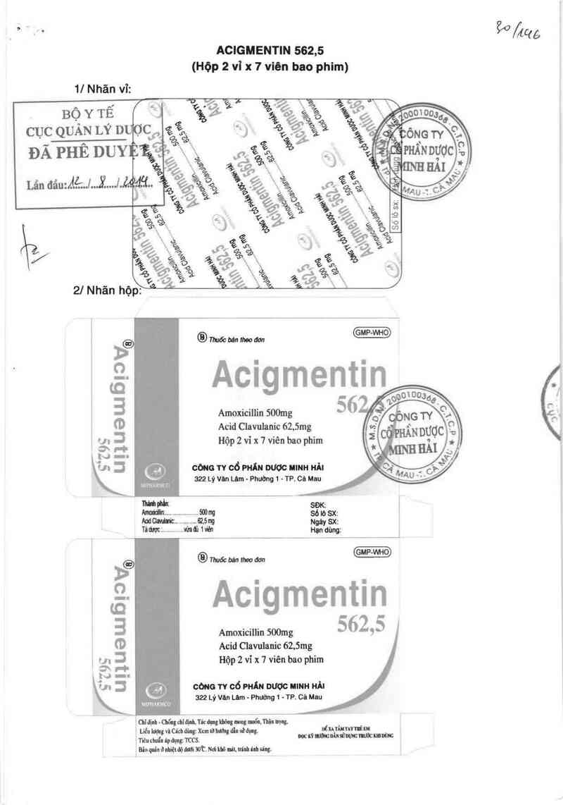 thông tin, cách dùng, giá thuốc Acigmentin 562,5 - ảnh 0