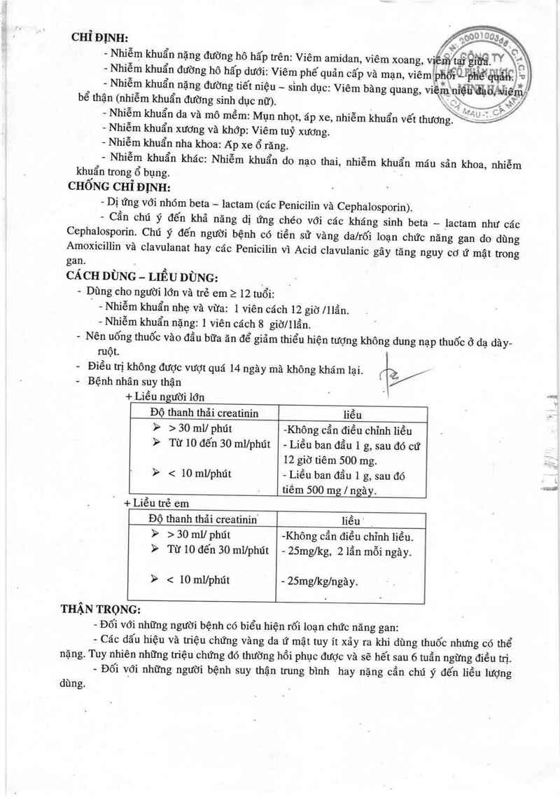 thông tin, cách dùng, giá thuốc Acigmentin 562,5 - ảnh 2