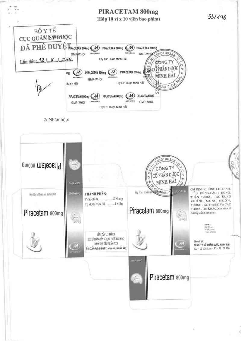 thông tin, cách dùng, giá thuốc Piracetam 800 mg - ảnh 0