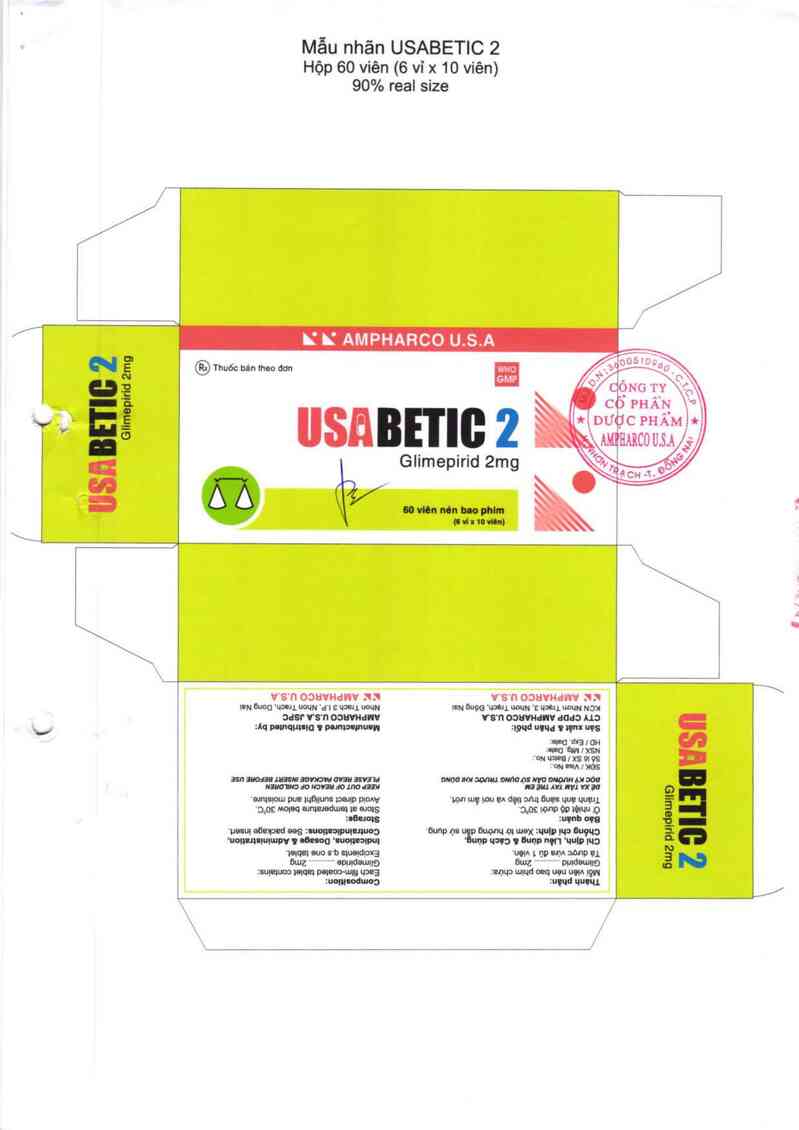 thông tin, cách dùng, giá thuốc Usabetic 2 - ảnh 2