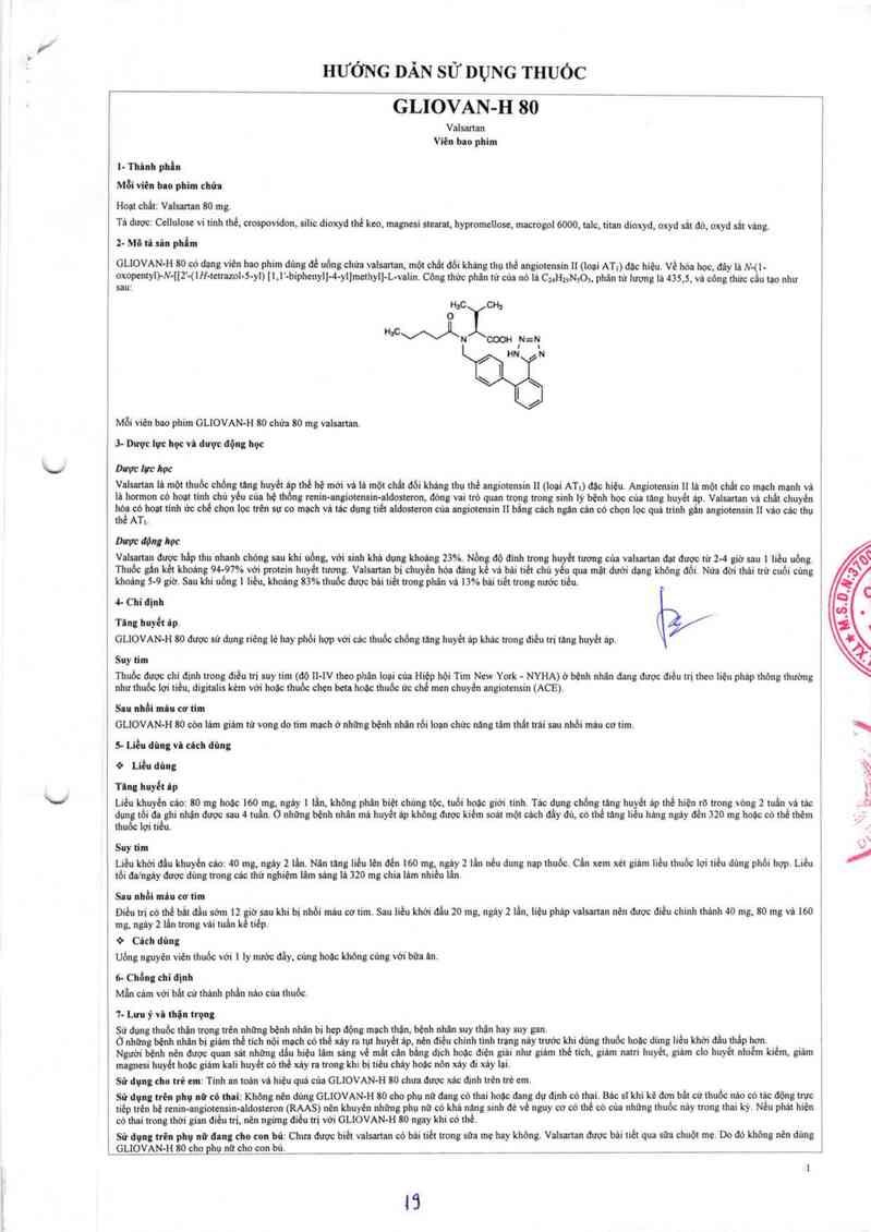 thông tin, cách dùng, giá thuốc Gliovan-H80 - ảnh 4