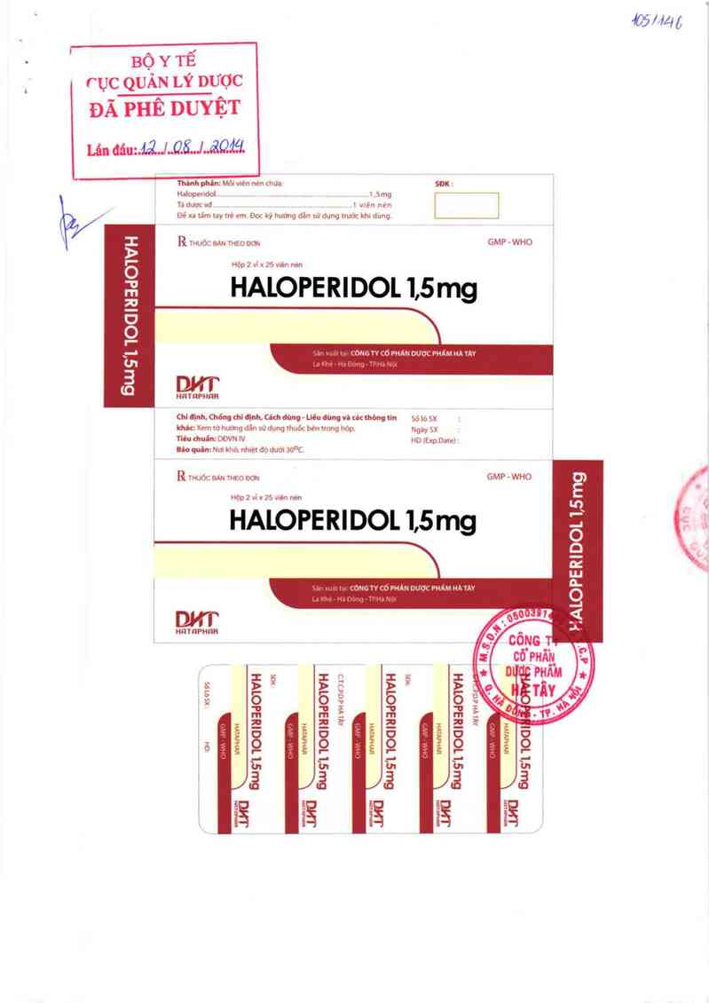 thông tin, cách dùng, giá thuốc Haloperidol 1,5 mg - ảnh 0