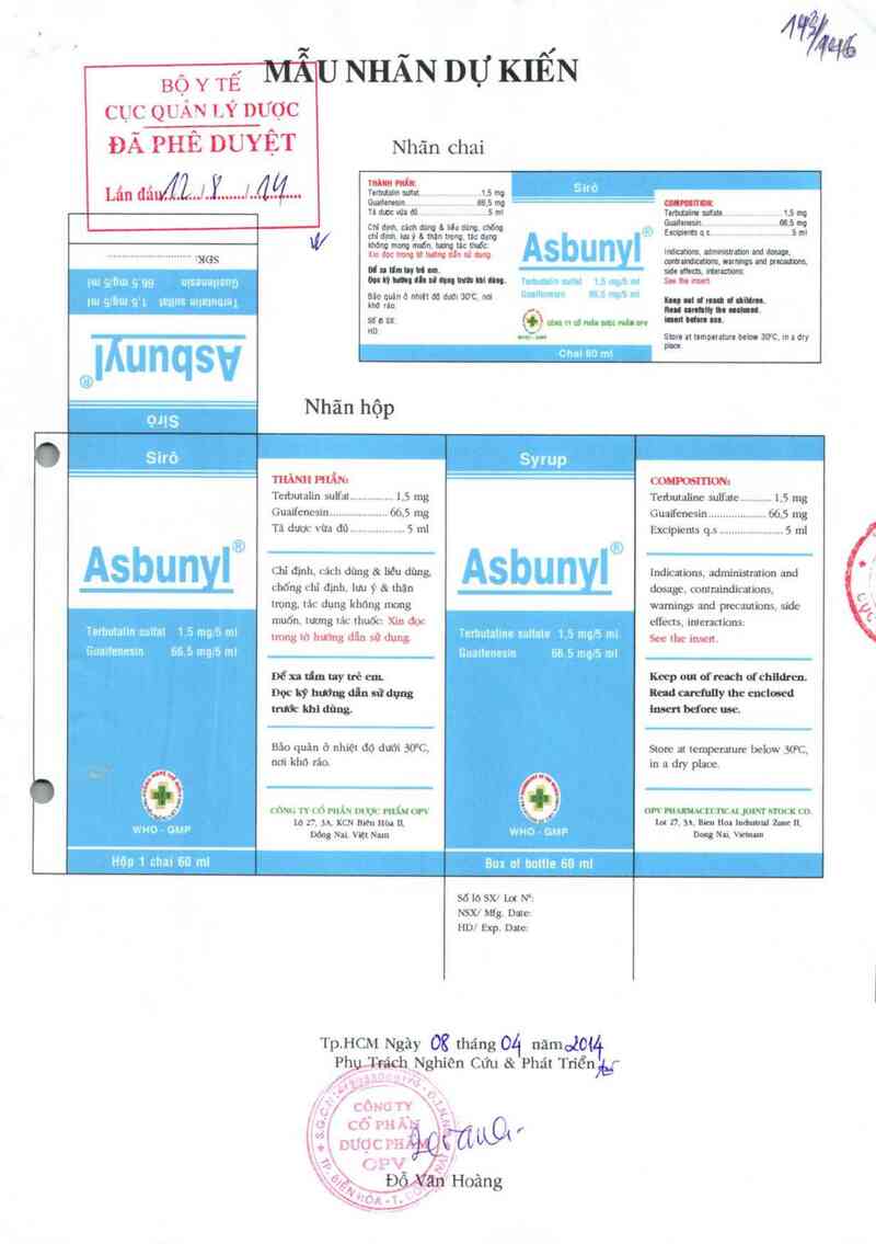 thông tin, cách dùng, giá thuốc Asbunyl - ảnh 0