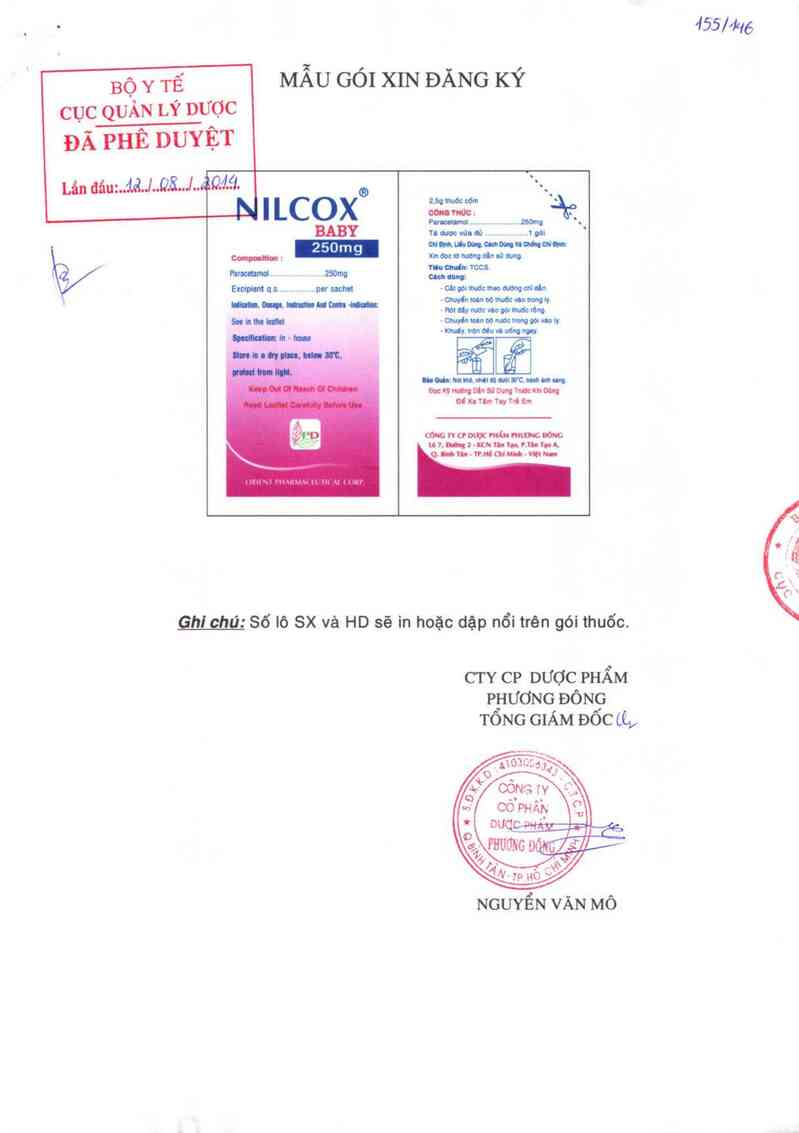 thông tin, cách dùng, giá thuốc Nilcox Baby 250 mg - ảnh 0