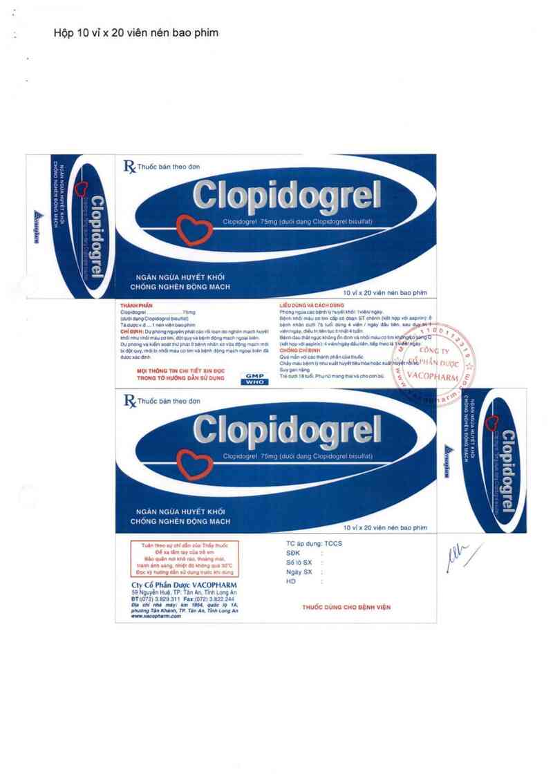 thông tin, cách dùng, giá thuốc Clopidogrel - ảnh 10