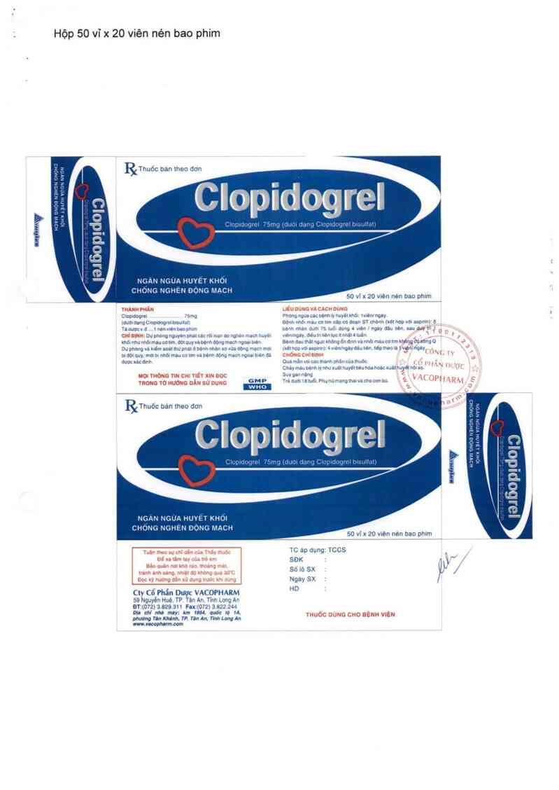 thông tin, cách dùng, giá thuốc Clopidogrel - ảnh 11