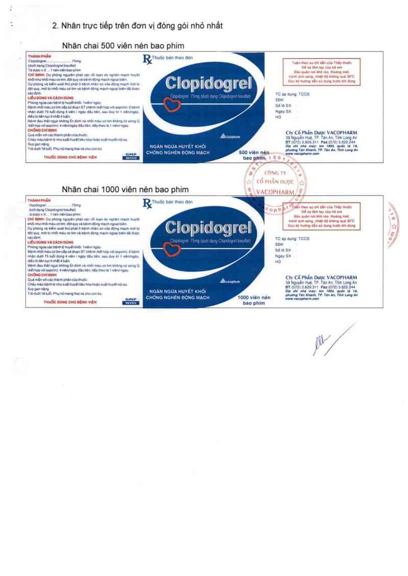 thông tin, cách dùng, giá thuốc Clopidogrel - ảnh 14