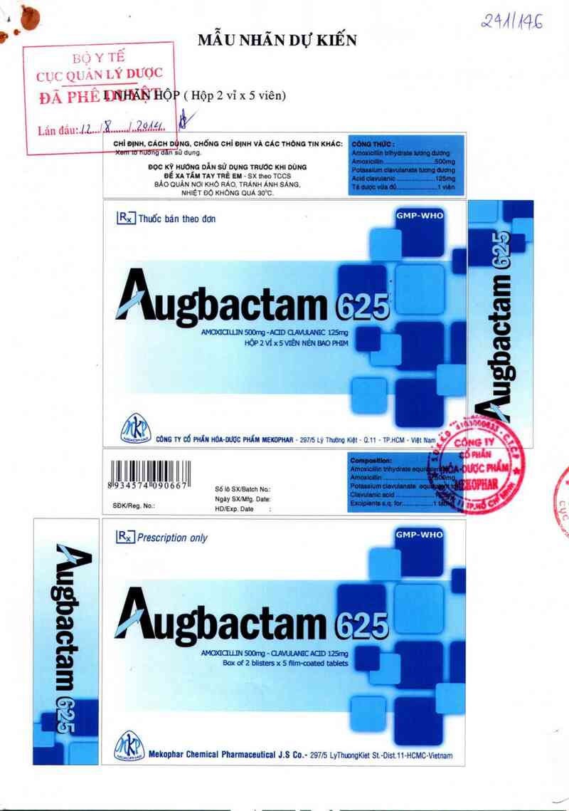 thông tin, cách dùng, giá thuốc Augbactam 625 - ảnh 0