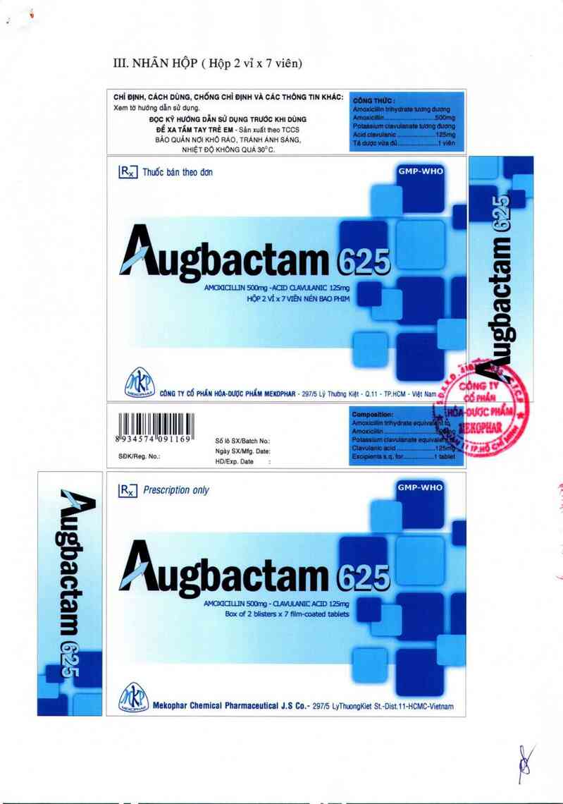 thông tin, cách dùng, giá thuốc Augbactam 625 - ảnh 2