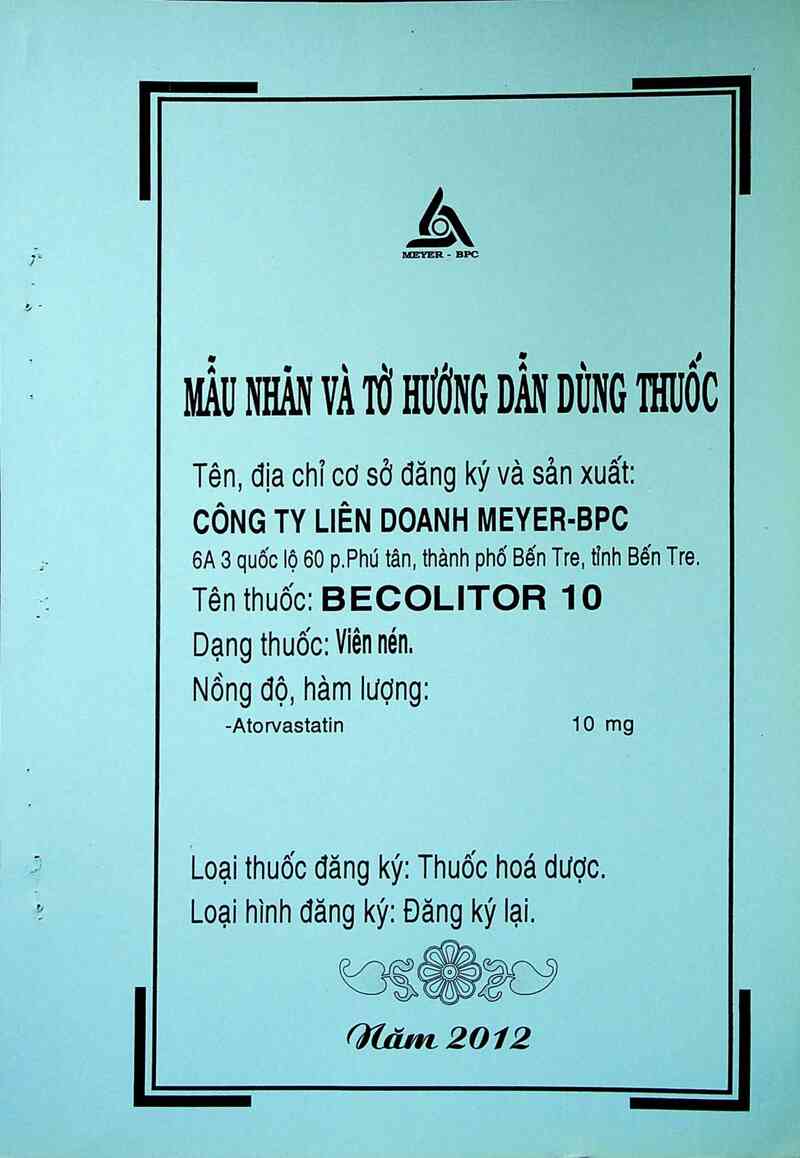 thông tin, cách dùng, giá thuốc Becolitor 10 - ảnh 0