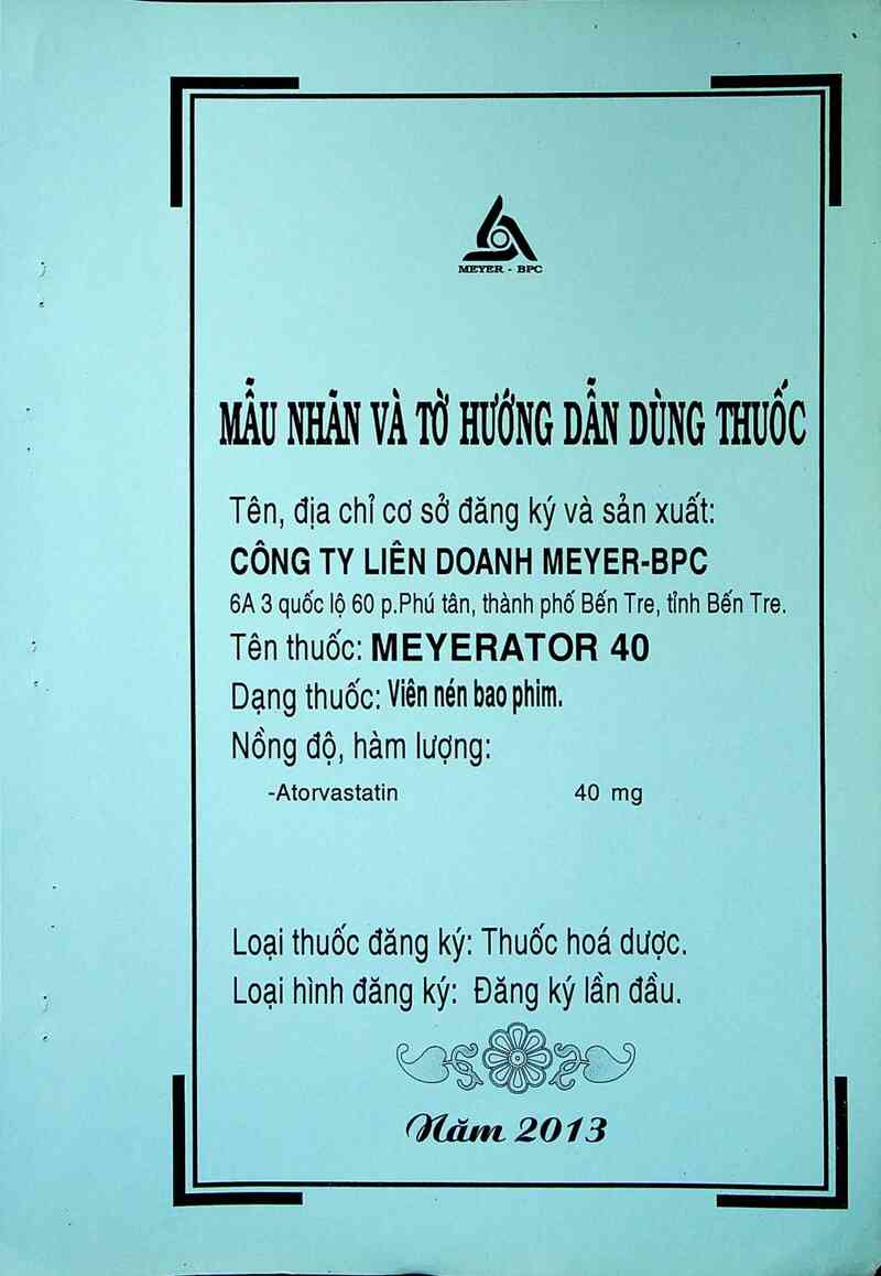 thông tin, cách dùng, giá thuốc Meyerator 40 - ảnh 0