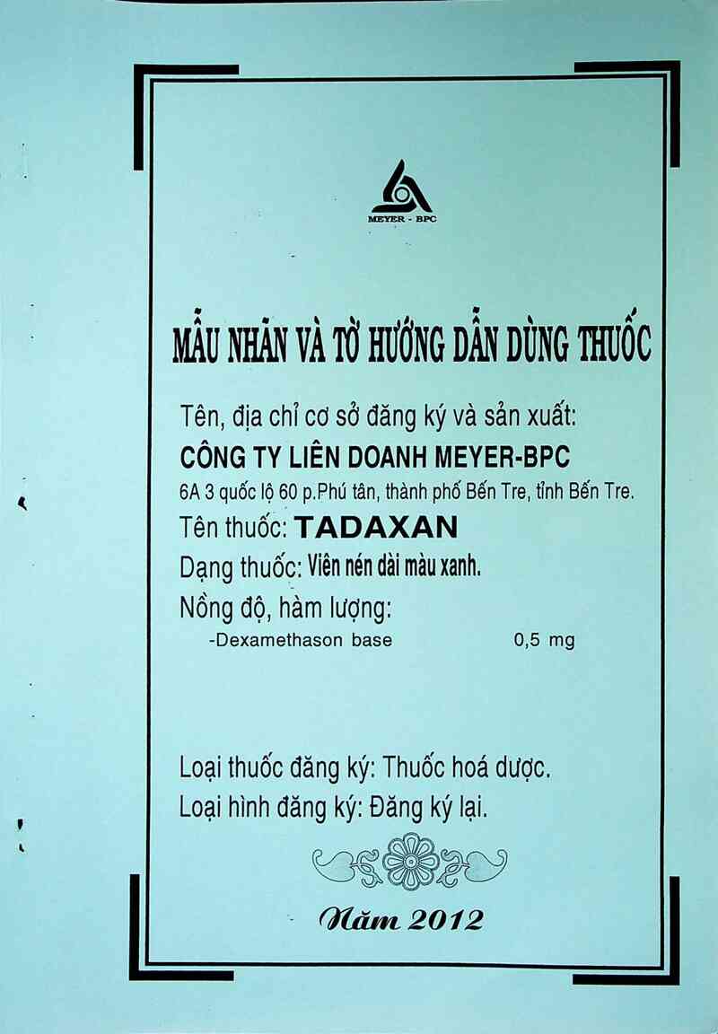 thông tin, cách dùng, giá thuốc Tadaxan - ảnh 0