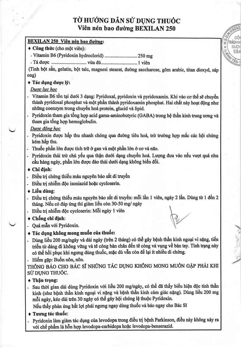 thông tin, cách dùng, giá thuốc Bexilan 250 - ảnh 3