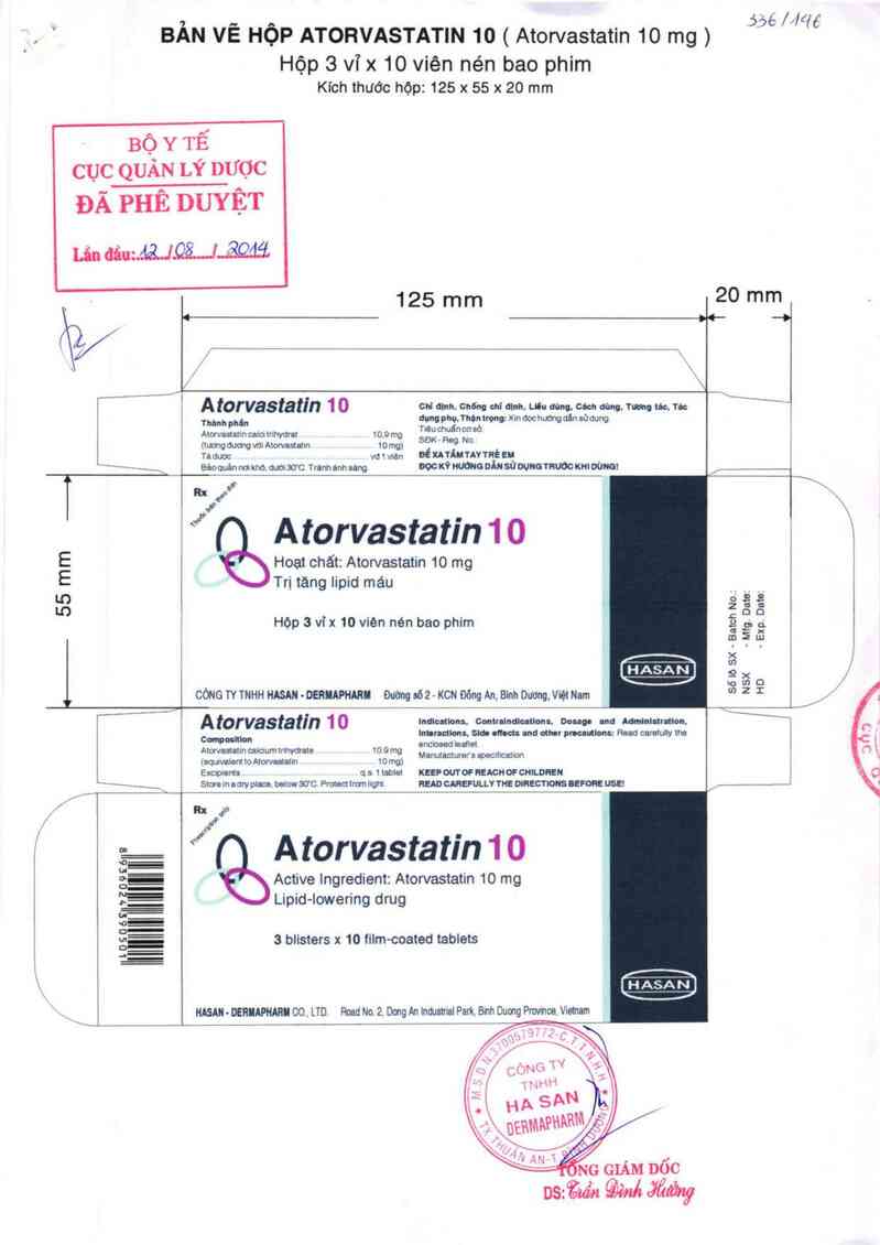 thông tin, cách dùng, giá thuốc Atorvastatin 10 - ảnh 0