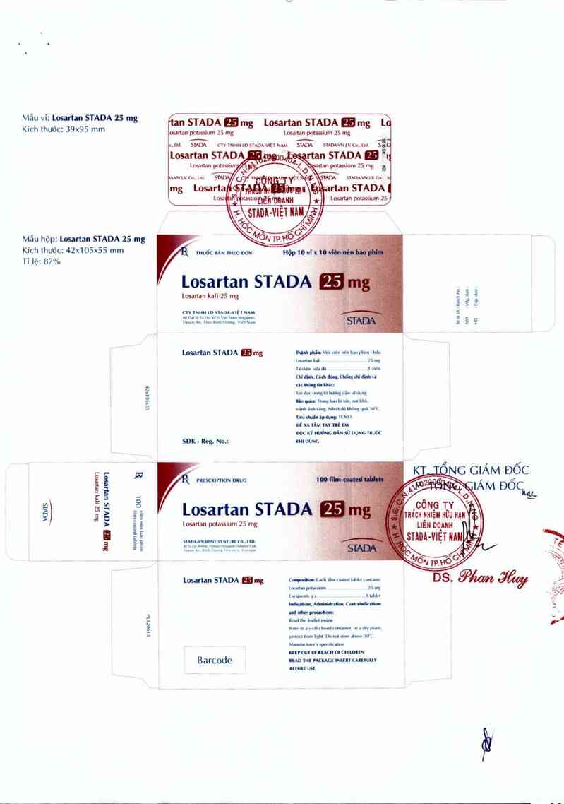 thông tin, cách dùng, giá thuốc Losartan Stada 25mg - ảnh 1