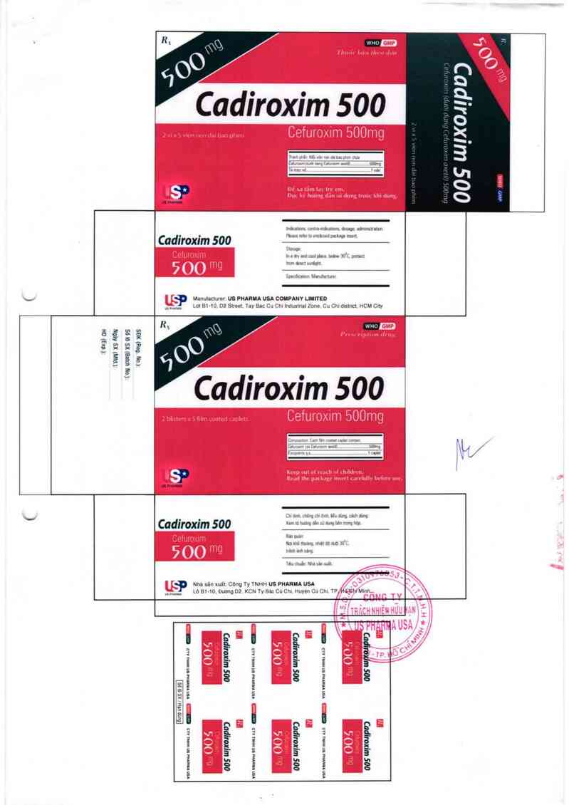 thông tin, cách dùng, giá thuốc Cadiroxim 500 - ảnh 1