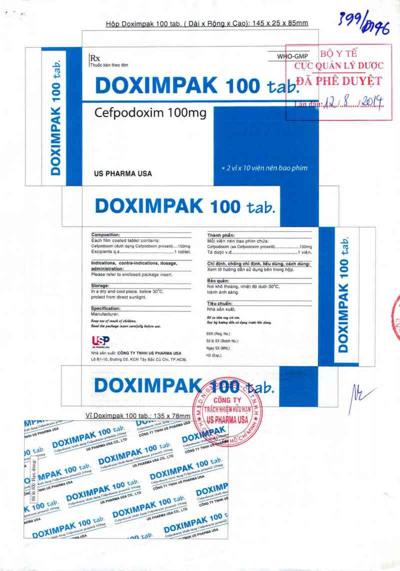 thông tin, cách dùng, giá thuốc Doximpak 100 tab - ảnh 0