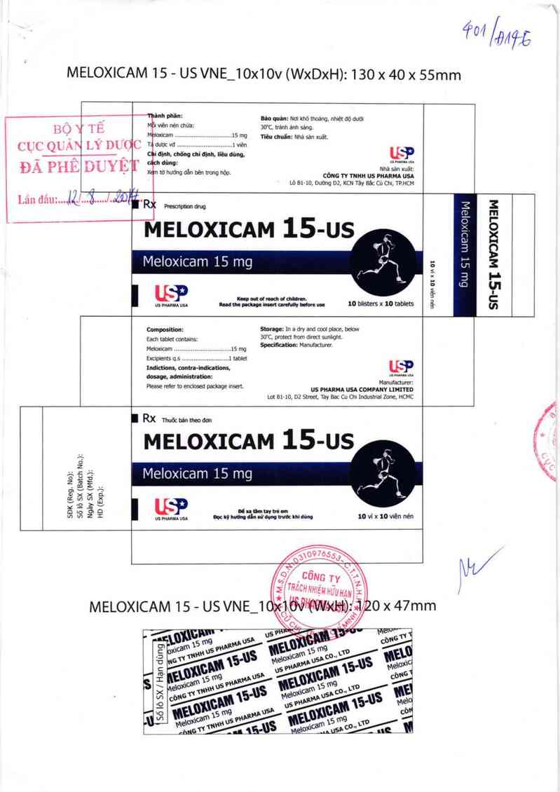 thông tin, cách dùng, giá thuốc Meloxicam 15 - US - ảnh 0