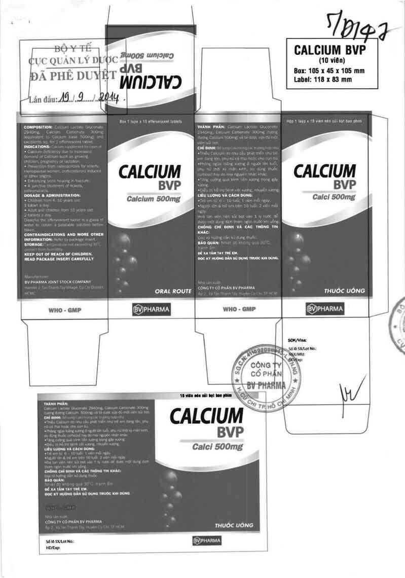 thông tin, cách dùng, giá thuốc Calcium - BVP - ảnh 0