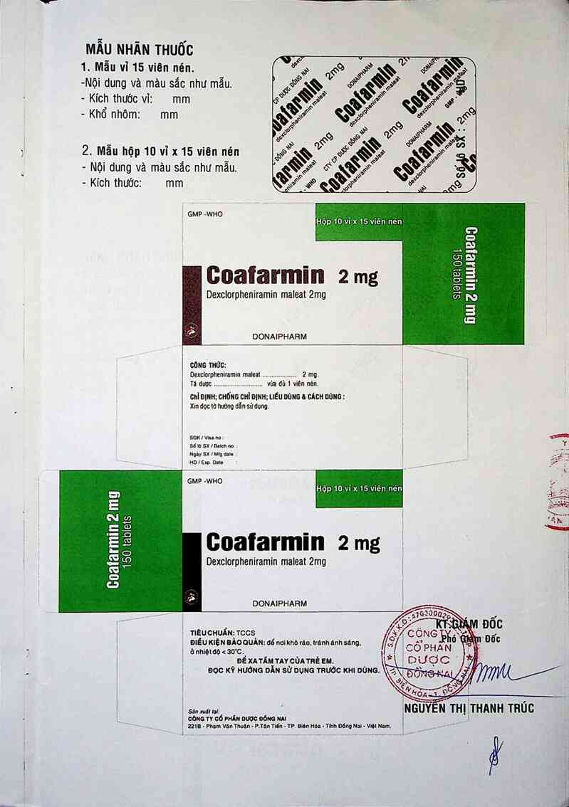 thông tin, cách dùng, giá thuốc Coafarmin 2mg - ảnh 2