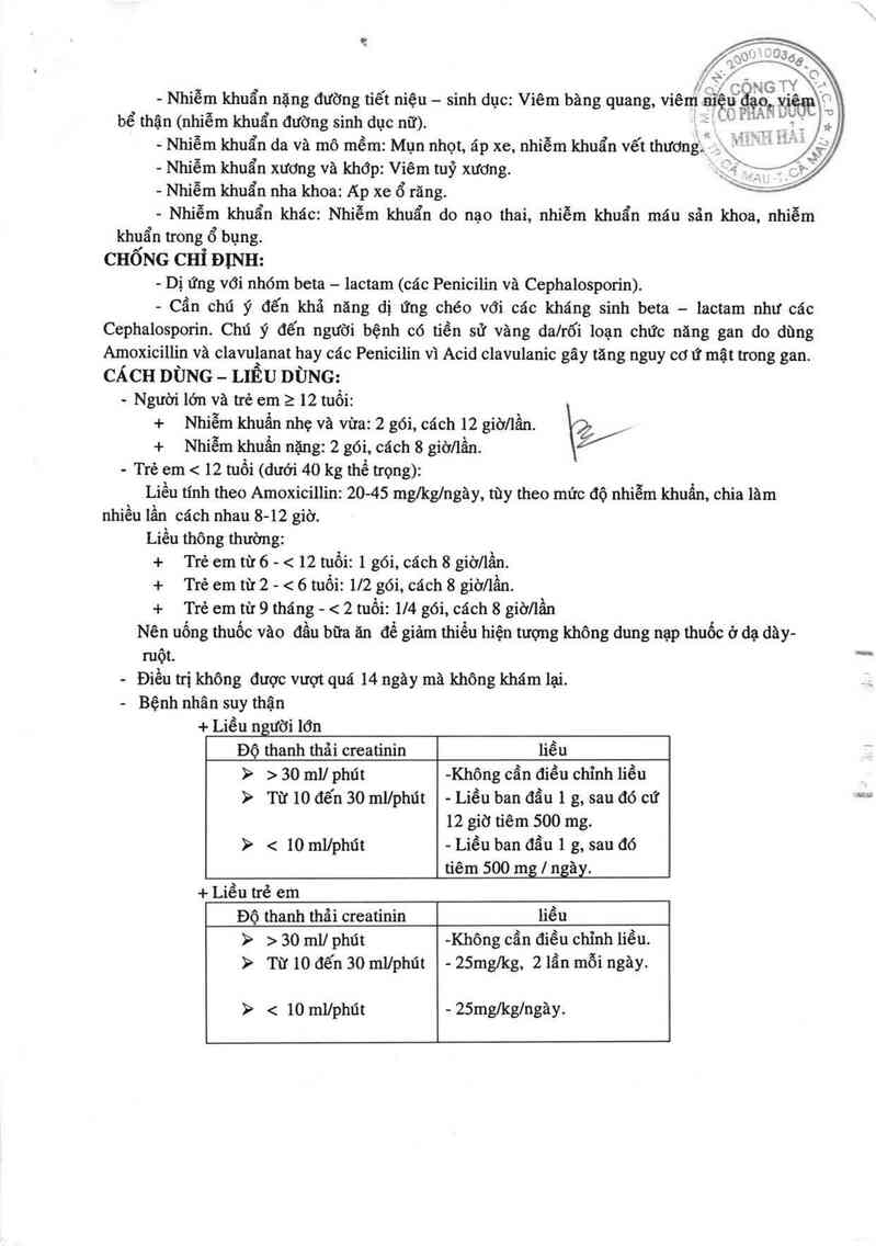 thông tin, cách dùng, giá thuốc Acigmentin 281,25 - ảnh 2