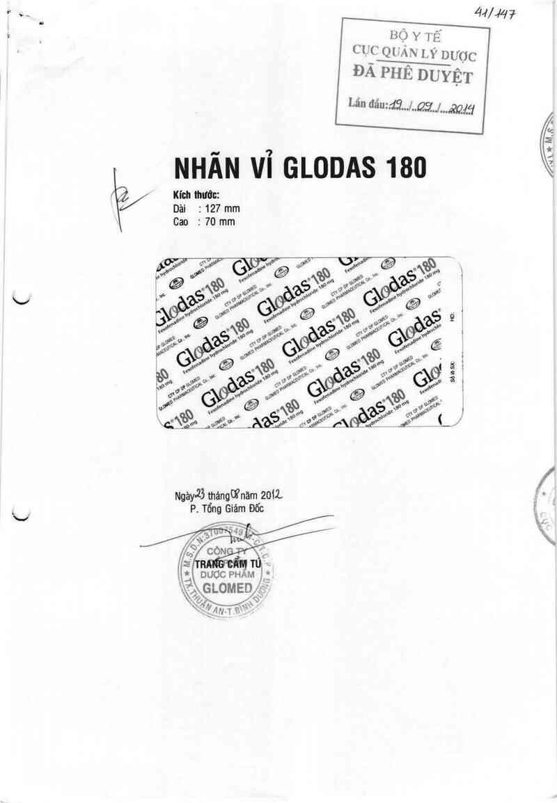 thông tin, cách dùng, giá thuốc Glodas 180 - ảnh 0