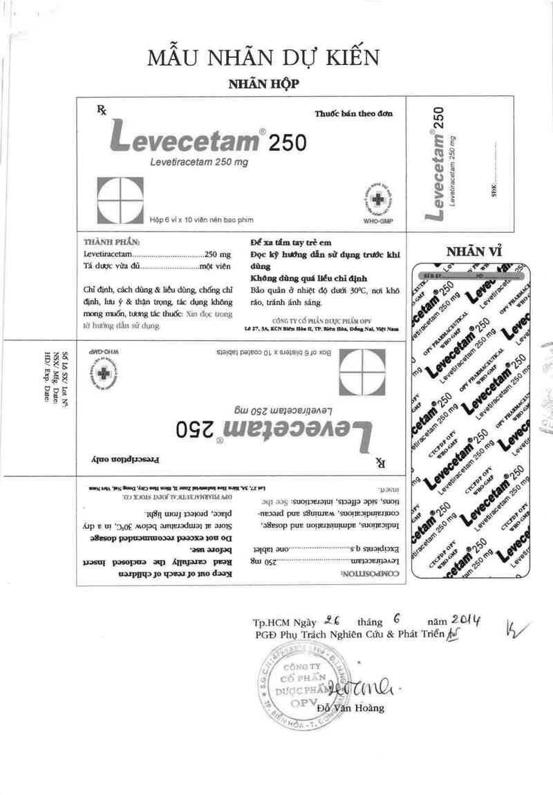 thông tin, cách dùng, giá thuốc Levecetam 250 - ảnh 1