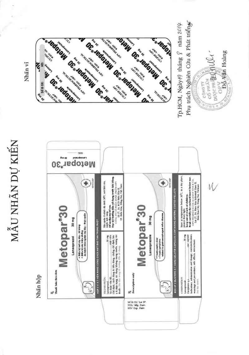 thông tin, cách dùng, giá thuốc Metopar 30 - ảnh 1
