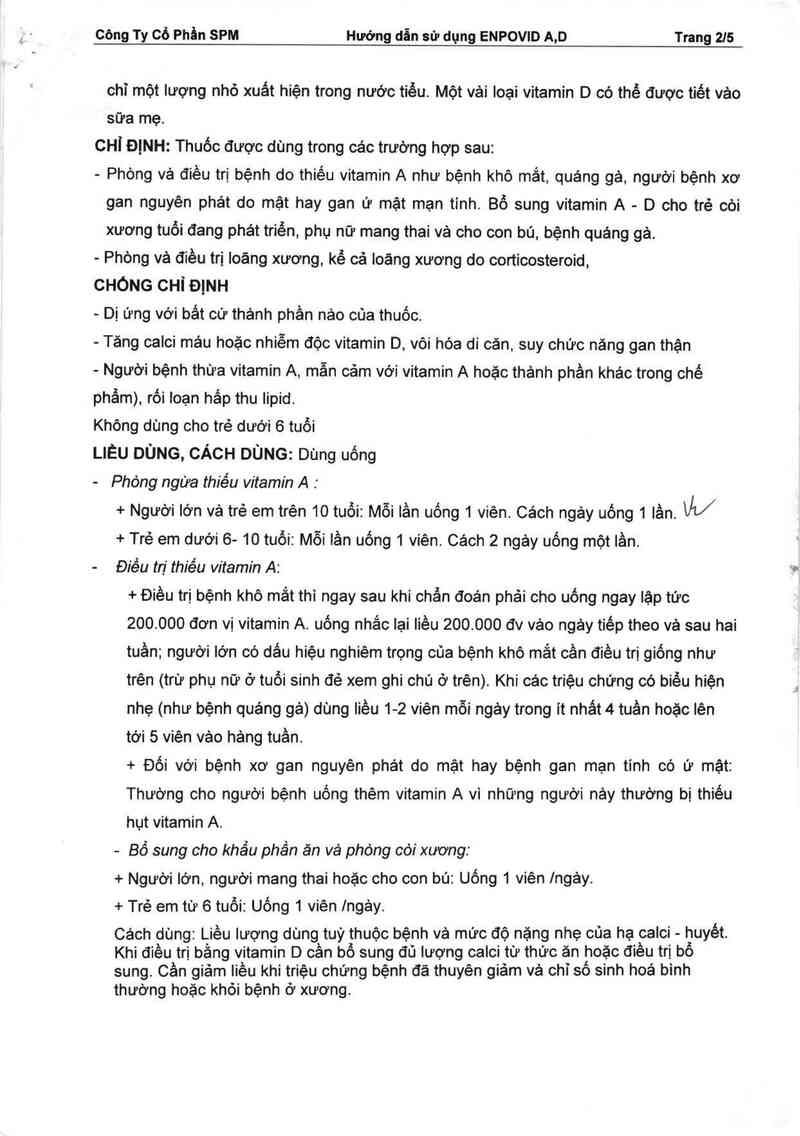 thông tin, cách dùng, giá thuốc Enpovid A, D - ảnh 4