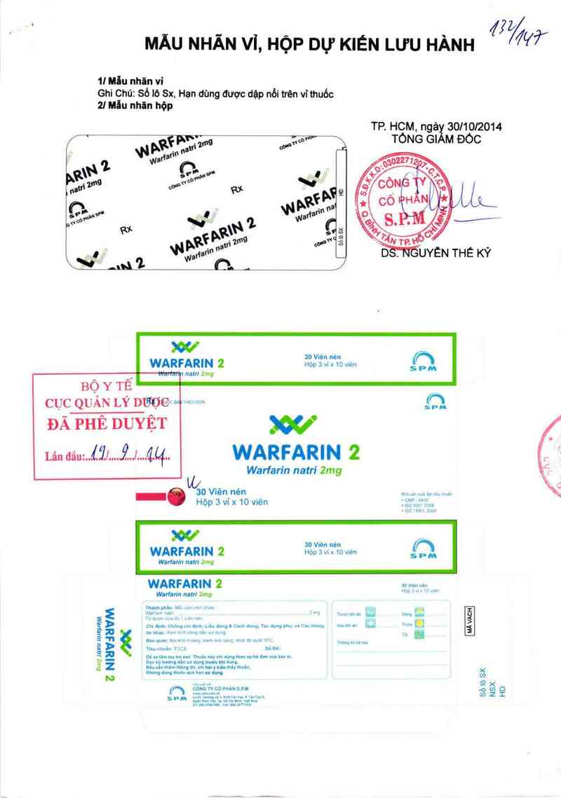 thông tin, cách dùng, giá thuốc Warfarin 2 - ảnh 0