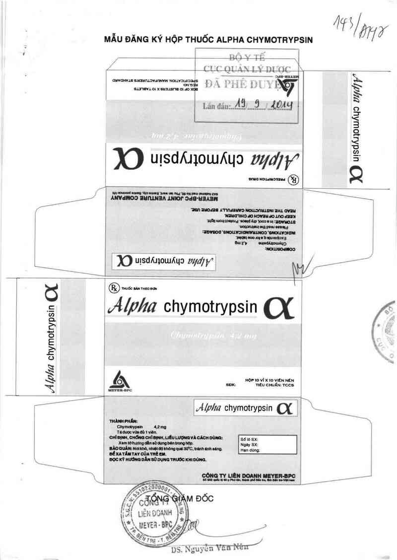 thông tin, cách dùng, giá thuốc Alpha Chymotrypsin - ảnh 0