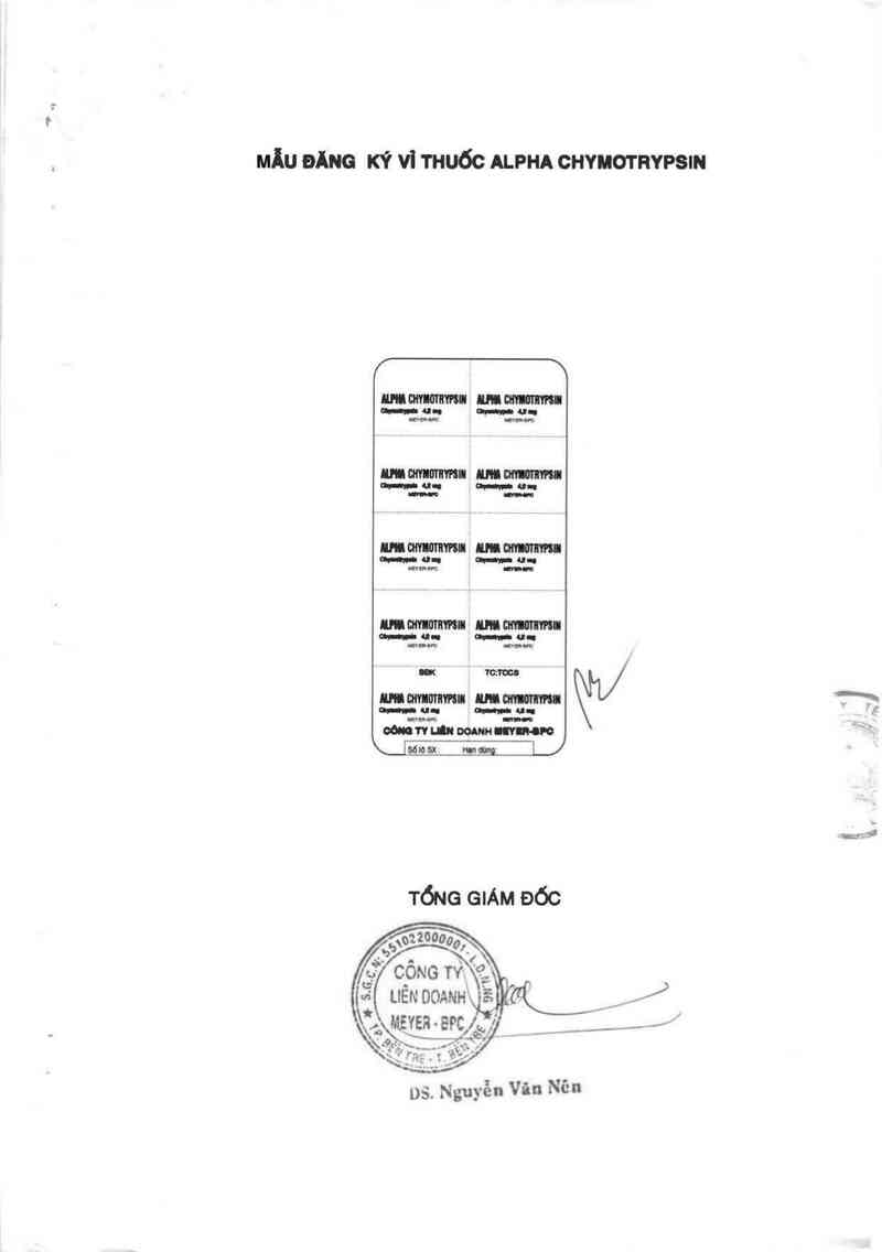 thông tin, cách dùng, giá thuốc Alpha Chymotrypsin - ảnh 1