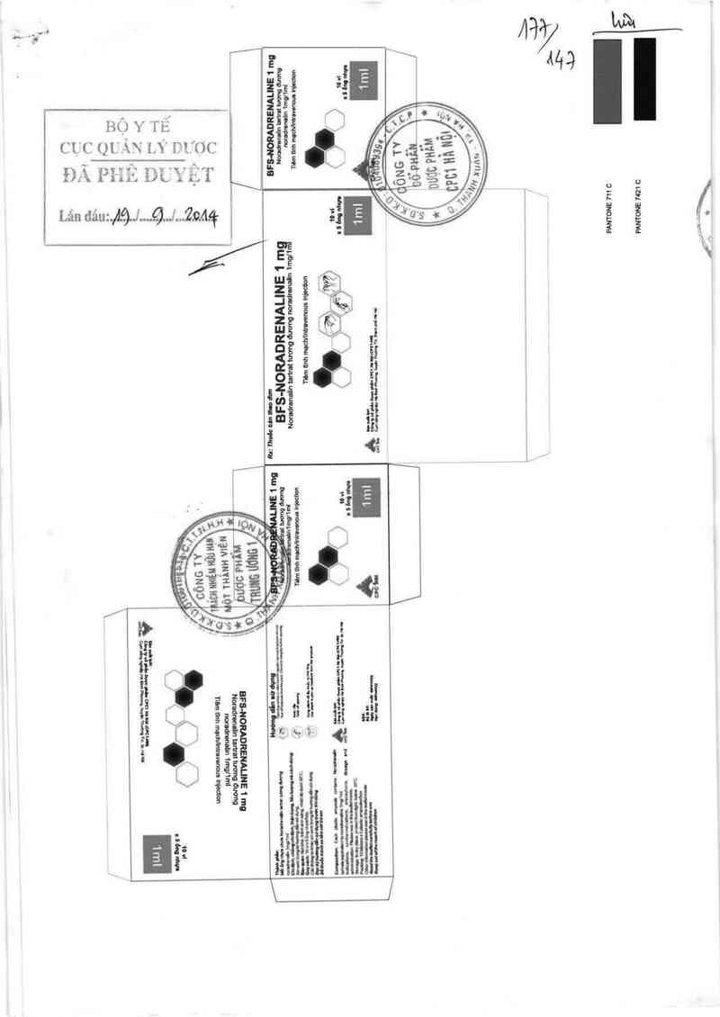 thông tin, cách dùng, giá thuốc BFS-Noradrenaline 1mg - ảnh 0