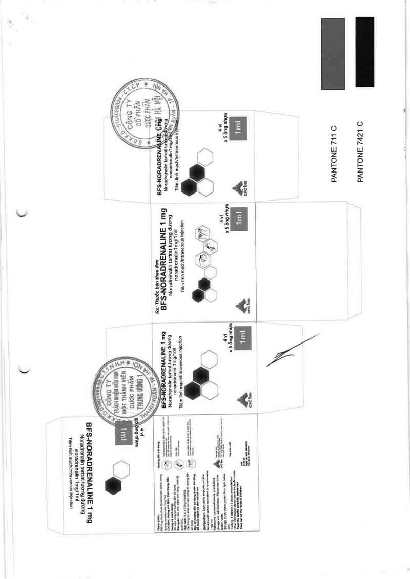 thông tin, cách dùng, giá thuốc BFS-Noradrenaline 1mg - ảnh 1