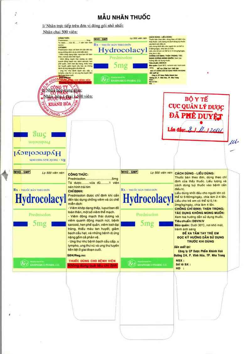 thông tin, cách dùng, giá thuốc Hydrocolacyl - ảnh 0