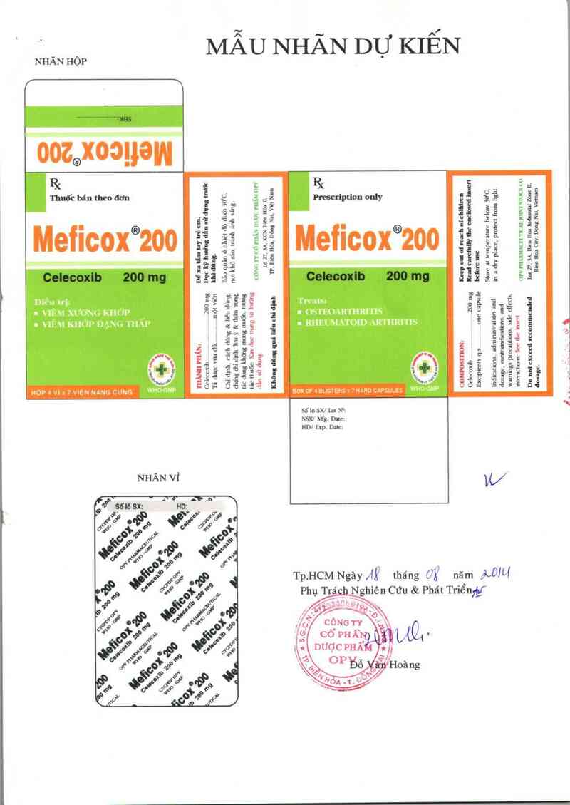 thông tin, cách dùng, giá thuốc Meficox 200 - ảnh 1