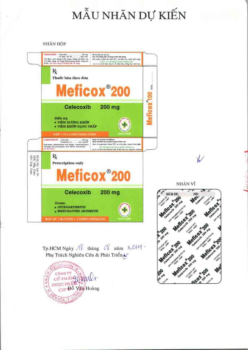 thông tin, cách dùng, giá thuốc Meficox 200 - ảnh 2