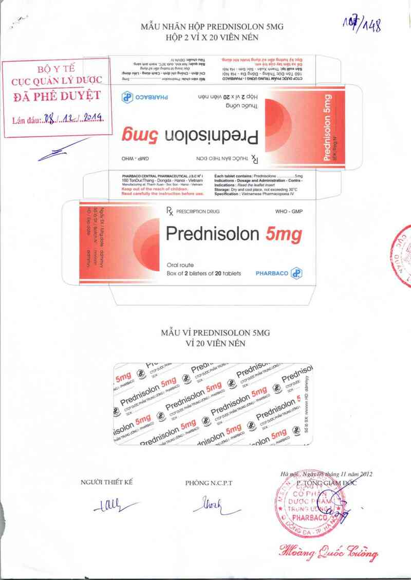 thông tin, cách dùng, giá thuốc Prednisolon 5mg - ảnh 0