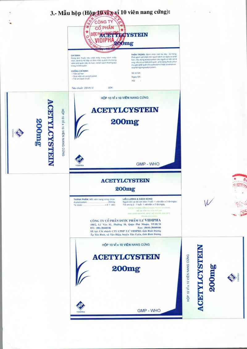 thông tin, cách dùng, giá thuốc Acetylcystein 200mg - ảnh 1