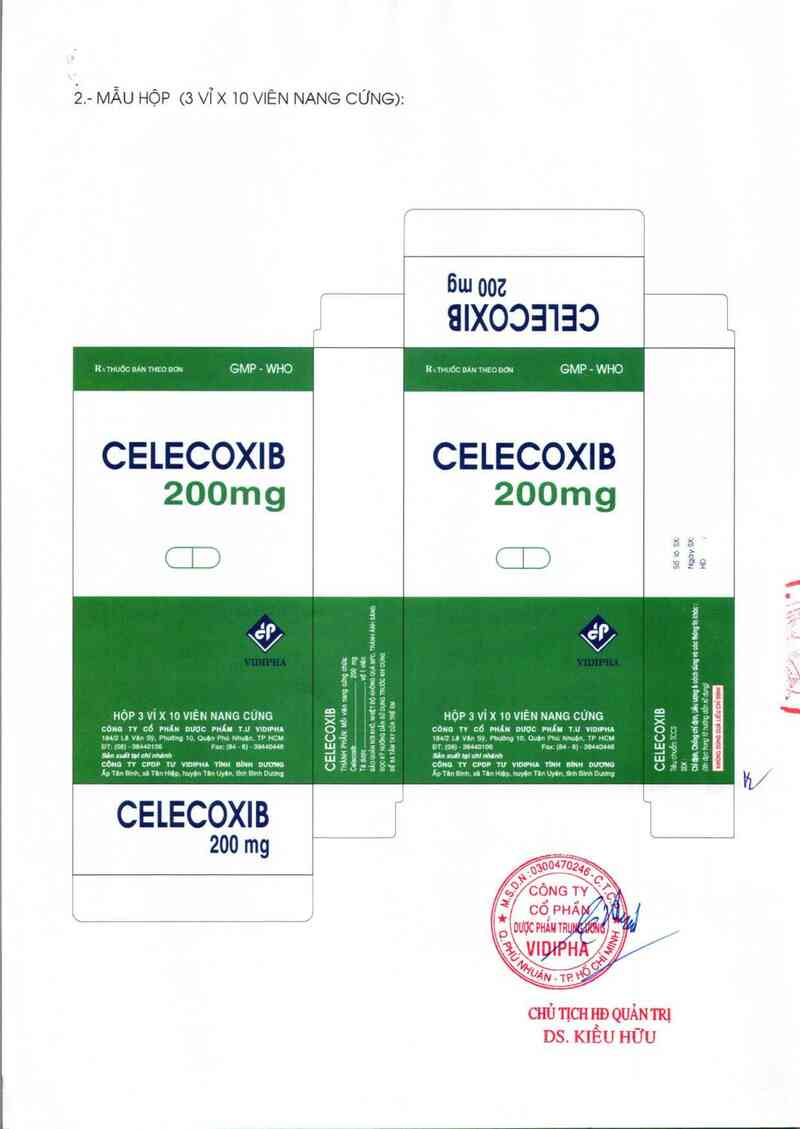 thông tin, cách dùng, giá thuốc Celecoxib 200mg - ảnh 1