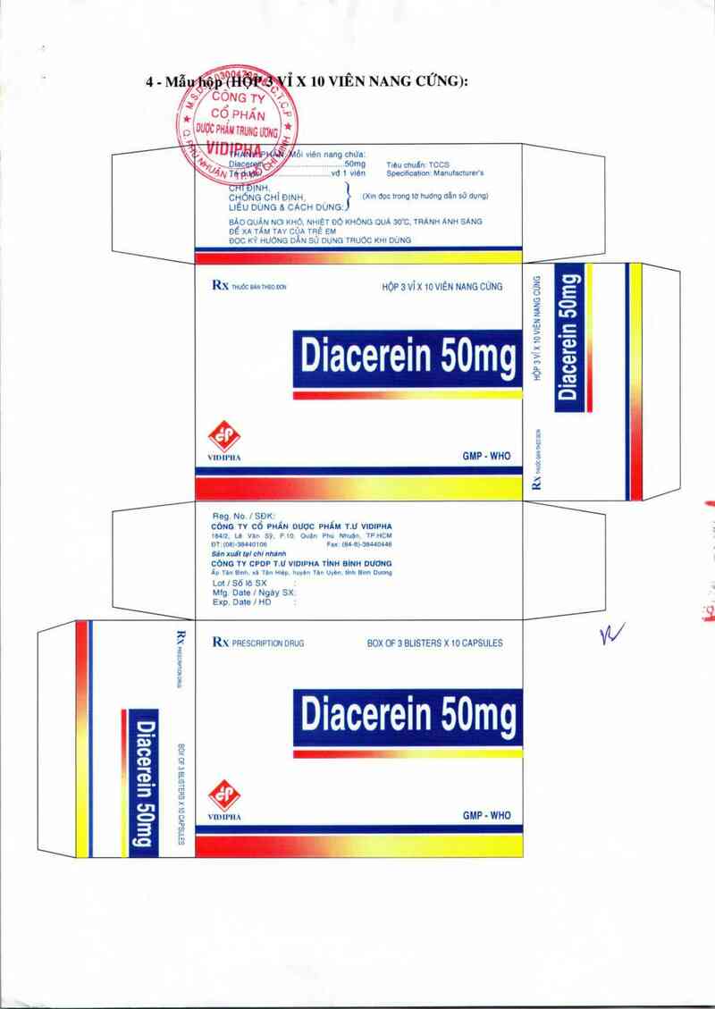 thông tin, cách dùng, giá thuốc Diacerein - ảnh 2