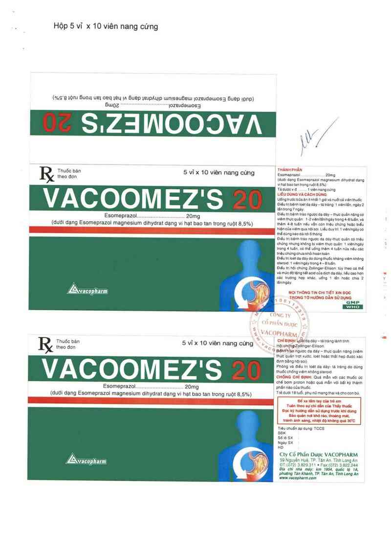 thông tin, cách dùng, giá thuốc Vacoomez S 20 - ảnh 2