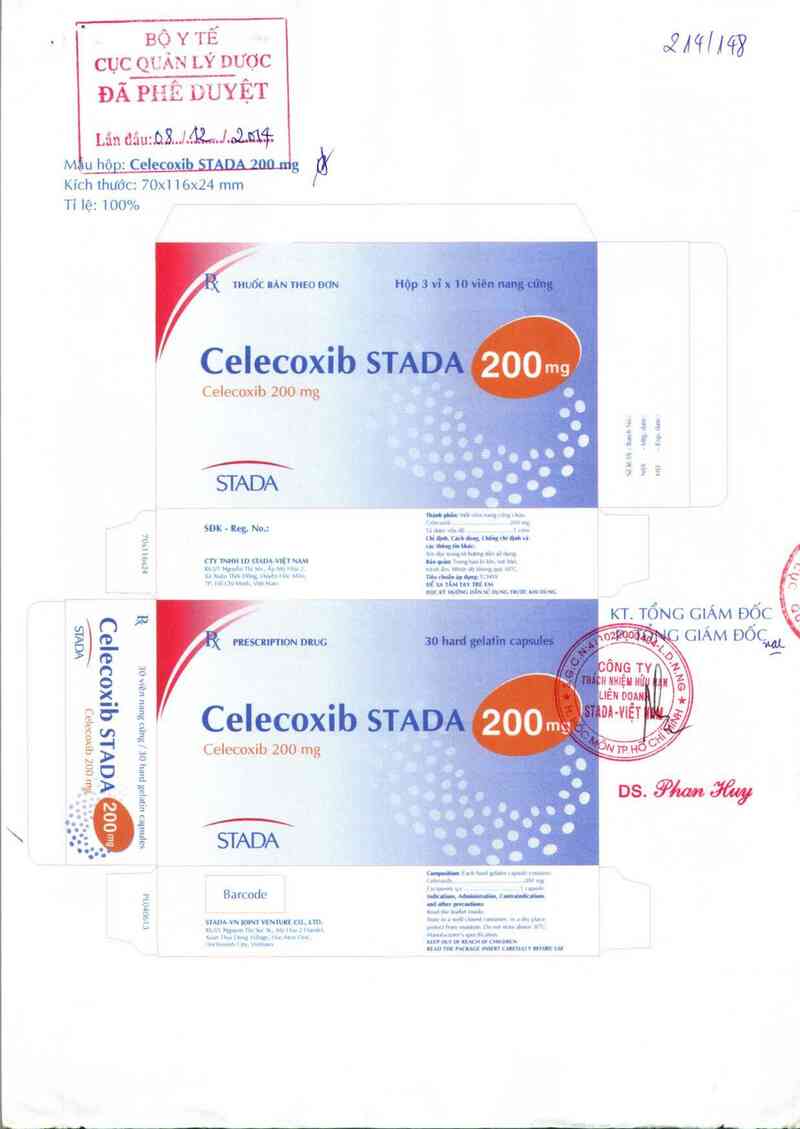 thông tin, cách dùng, giá thuốc Celecoxib Stada 200 mg - ảnh 0