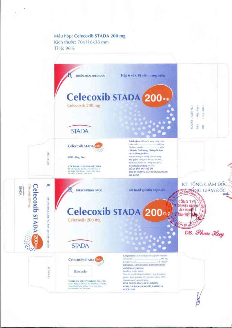 thông tin, cách dùng, giá thuốc Celecoxib Stada 200 mg - ảnh 1