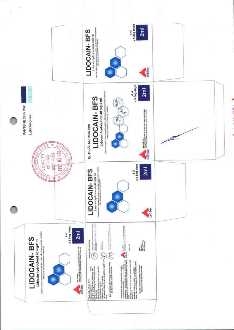 thông tin, cách dùng, giá thuốc Lidocain-BFS - ảnh 1